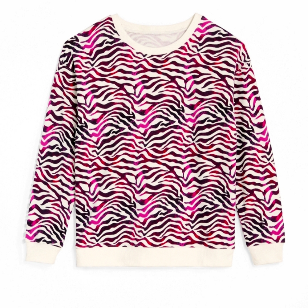 Evsie Girls Long Sleeve Zebra Top NWT